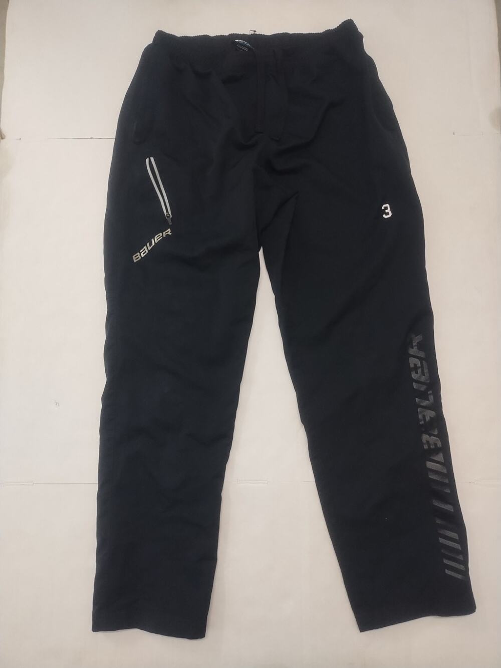 Men’s Bauer Team Track Pants with Pockets Drawstring Waist - Black – Large